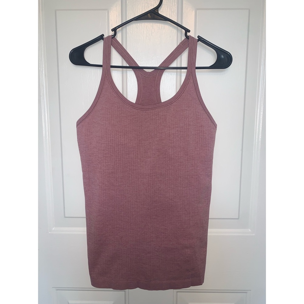 Lululemon ribbed tank with built in bra (size 10)